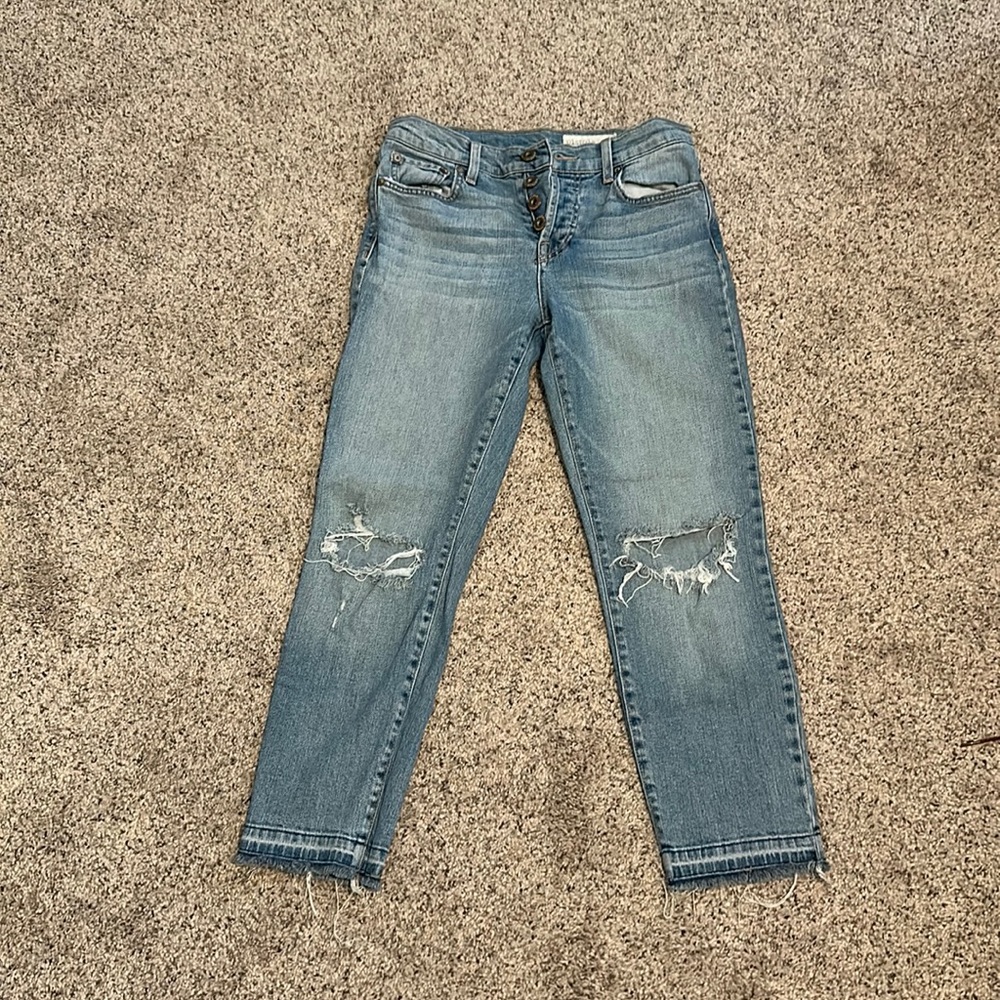 Pistola distressed cropped jeans size 26